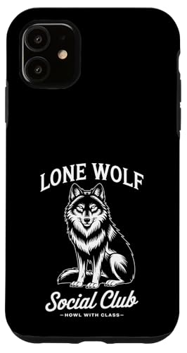 Lone Wolf Social Club Hülle für iPhone 11 von Cool Wolf Art
