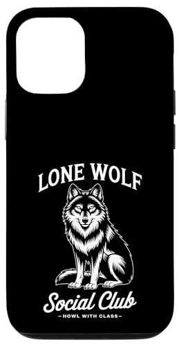 Lone Wolf Social Club Hülle für iPhone 12/12 Pro von Cool Wolf Art