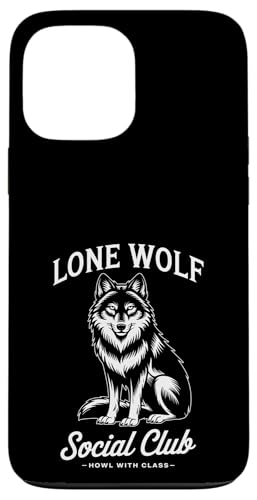 Lone Wolf Social Club Hülle für iPhone 13 Pro Max Lone Wolf Social Club Hülle für iPhone 13 Pro Max von Cool Wolf Art
