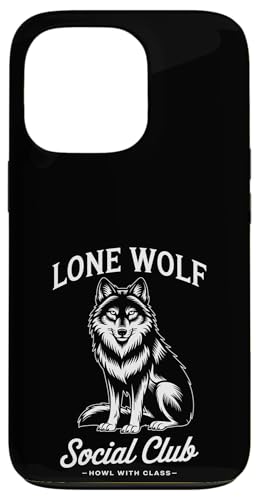 Lone Wolf Social Club Hülle für iPhone 13 Pro von Cool Wolf Art