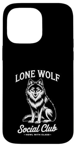 Lone Wolf Social Club Hülle für iPhone 14 Pro Max von Cool Wolf Art