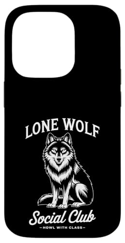 Lone Wolf Social Club Hülle für iPhone 14 Pro Lone Wolf Social Club Hülle für iPhone 14 Pro von Cool Wolf Art