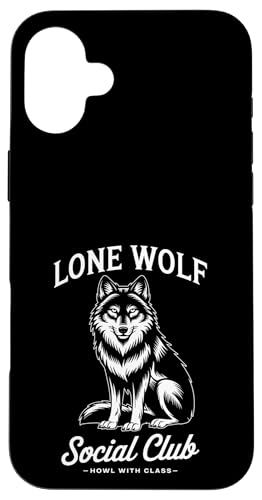 Lone Wolf Social Club Hülle für iPhone 16 Plus von Cool Wolf Art