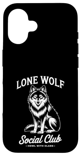 Lone Wolf Social Club Hülle für iPhone 16 von Cool Wolf Art