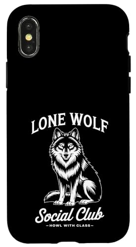 Lone Wolf Social Club Hülle für iPhone X/XS Lone Wolf Social Club Hülle für iPhone X/XS von Cool Wolf Art