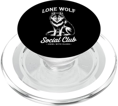 Lone Wolf Social Club PopSockets PopGrip für MagSafe Lone Wolf Social Club PopSockets PopGrip für MagSafe von Cool Wolf Art