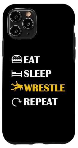 Cute Eat Sleep Wrestle Repeat Cool Wrestling Herren Damen Jungen Hülle für iPhone 11 Pro von Cool Wrestling Men Women Boys Design