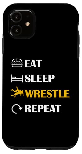 Cute Eat Sleep Wrestle Repeat Cool Wrestling Herren Damen Jungen Hülle für iPhone 11 von Cool Wrestling Men Women Boys Design