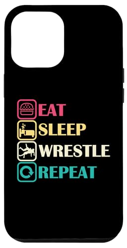 Cute Eat Sleep Wrestle Repeat Cool Wrestling Herren Damen Jungen Hülle für iPhone 12 Pro Max von Cool Wrestling Men Women Boys Design