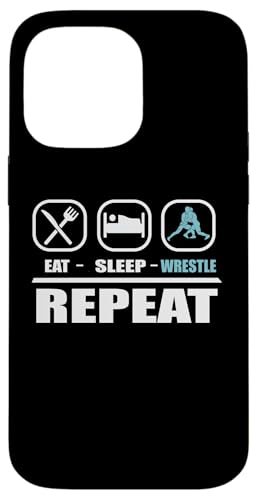 Cute Eat Sleep Wrestle Repeat Cool Wrestling Herren Damen Jungen Hülle für iPhone 14 Pro Max von Cool Wrestling Men Women Boys Design