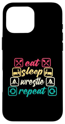 Cute Eat Sleep Wrestle Repeat Cool Wrestling Herren Damen Jungen Hülle für iPhone 16 Pro Max Cute Eat Sleep Wrestle Repeat Cool Wrestling Herren Damen Jungen Hülle für iPhone 16 Pro Max von Cool Wrestling Men Women Boys Design