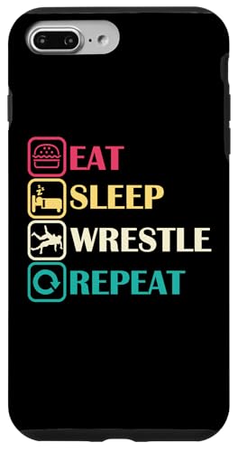 Cute Eat Sleep Wrestle Repeat Cool Wrestling Herren Damen Jungen Hülle für iPhone 7 Plus/8 Plus von Cool Wrestling Men Women Boys Design