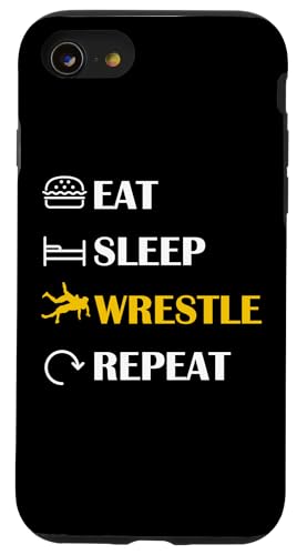 Cute Eat Sleep Wrestle Repeat Cool Wrestling Herren Damen Jungen Hülle für iPhone SE (2020) / 7 / 8 von Cool Wrestling Men Women Boys Design