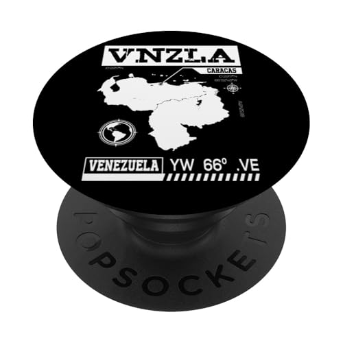 Cool venezuelan outfit tactical map of Caracas, Venezuela PopSockets Klebender PopGrip von Cool venezuelan outfit Franela Venezolana