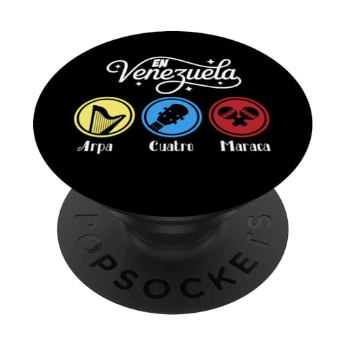 Franela Venezolana Arpa, cuatro y maraca venezuelan music PopSockets Klebender PopGrip von Cool venezuelan outfit Franela Venezolana