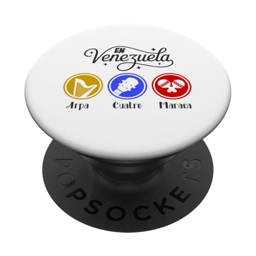 Franela Venezolana Arpa, cuatro y maraca venezuelan music PopSockets Klebender PopGrip von Cool venezuelan outfit Franela Venezolana