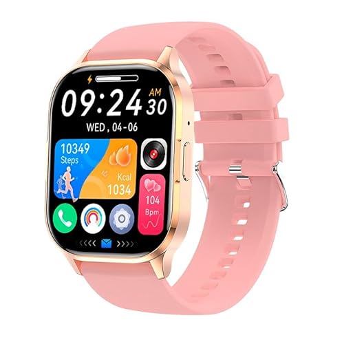 Cool Delta Smartwatch aus Silikon, Rosa (Amoled, Anrufe, Gesundheit, Sport), Rosa, Grande von Cool
