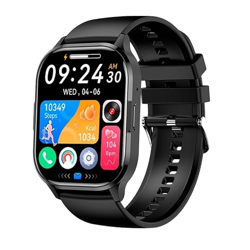 Cool Delta Smartwatch aus Silikon, Schwarz (Amoled, Anrufe, Gesundheit, Sport), Schwarz, Grande von Cool