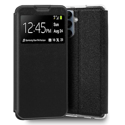 Cool Flip Cover Schutzhülle für Samsung A256 Galaxy A25 5G Glatt Kunstleder Schwarz von Cool