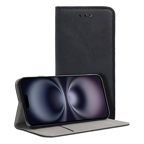 Cool Flip-Cover für iPhone 16, glatt, Schwarz Cool Flip-Cover für iPhone 16, glatt, Schwarz von Cool