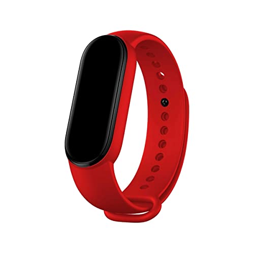 Cooles Armband für Xiaomi Mi Band 5 / Mi Band 6 / Amazfit Band 5, glatt, Rot, rot, Estandar, Casual von Cool