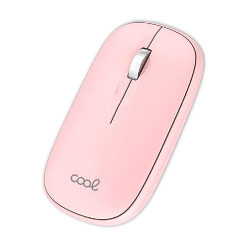 Kabellose Maus, Cool Slim, leise, 2-in-1 (Bluetooth + USB-Adapter), Rosa von Cool