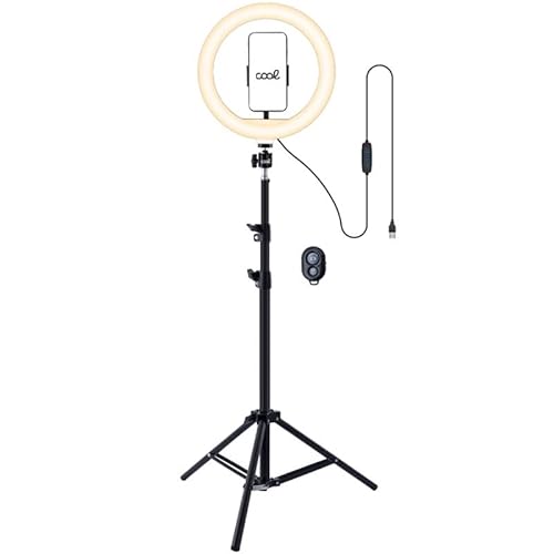 Stativhalterung (180 cm) Cool LED-Lichtring + Bluetooth-Fernbedienung von Cool