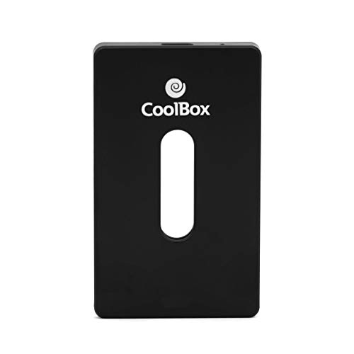 CoolBox SlimChase S-2533 Externes Gehäuse für SSD und HDD 2,5 Zoll SATA, einfache Montage ohne Schrauben, USB3.0, Geschwindigkeit bis zu 5 Gbit/s, Schwarz von CoolBox