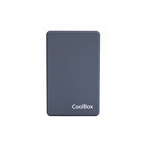 Coolbox slimcolor2543 Schutzhülle mit Oberfläche aus Gummi für Externe Festplatte (HDD und SSD SATA 2.5), USB 3.0, grau von CoolBox