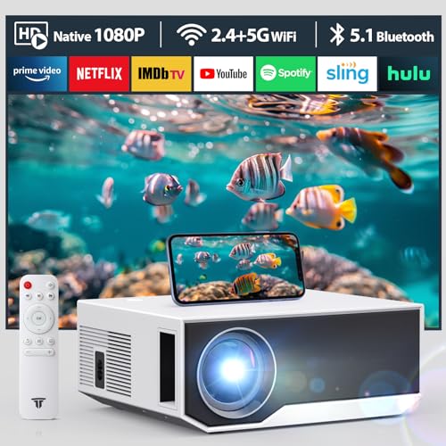 CoolEeve 2024 Neuer Beamer 20000 Lumen Full HD 1080P Unterstützt, 4k Support 5G WiFi LED Heimkino Portable Projektor, Kompatibel mit iOS/Android/Laptop/PC/TV-Stick CoolEeve 2024 Neuer Beamer 20000 Lumen Full HD 1080P Unterstützt, 4k Support 5G WiFi LED Heimkino Portable Projektor, Kompatibel mit iOS/Android/Laptop/PC/TV-Stick von CoolEeve