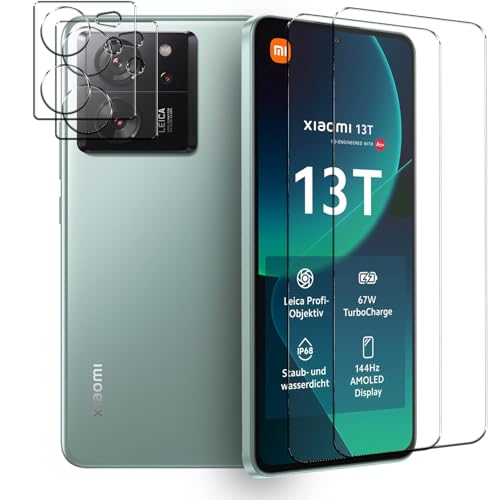 CoolGadget 4-in-1 Schutzfolien-Set für Xiaomi 13T / Xiaomi 13T Pro - 2x Displayschutzfolie, 2x Kameraschutzfolie, kratzfest, HD klar, Blasenfrei CoolGadget 4-in-1 Schutzfolien-Set für Xiaomi 13T / Xiaomi 13T Pro - 2x Displayschutzfolie, 2x Kameraschutzfolie, kratzfest, HD klar, Blasenfrei von CoolGadget