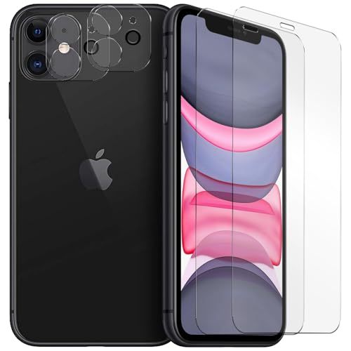 CoolGadget 4-in-1 Schutzfolien-Set für iPhone 11-2x Displayschutzfolie, 2x Kameraschutzfolie, kratzfest, HD klar, Blasenfrei von CoolGadget