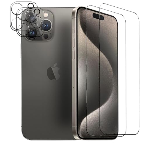CoolGadget 4-in-1 Schutzfolien-Set für iPhone 15 Pro Max - 2x Displayschutzfolie, 2x Kameraschutzfolie, kratzfest, HD klar, Blasenfrei CoolGadget 4-in-1 Schutzfolien-Set für iPhone 15 Pro Max - 2x Displayschutzfolie, 2x Kameraschutzfolie, kratzfest, HD klar, Blasenfrei von CoolGadget
