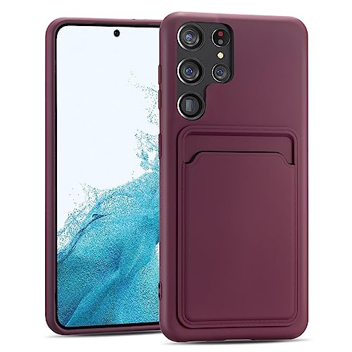 CoolGadget Card Case für Samsung Galaxy S22 Ultra, TPU Schutzhülle mit Kartenfach und erhöhtem Kantenschutz, Lila CoolGadget Card Case für Samsung Galaxy S22 Ultra, TPU Schutzhülle mit Kartenfach und erhöhtem Kantenschutz, Lila von CoolGadget