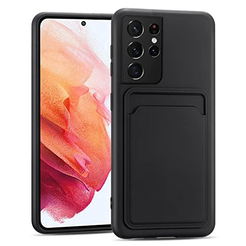 CoolGadget Card Case für Samsung Galaxy S22 Ultra - TPU Schutzhülle mit Kartenfach und erhöhtem Kantenschutz - von CoolGadget