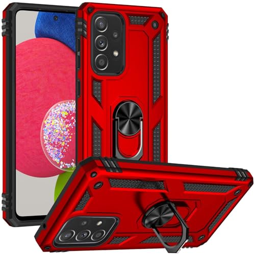 CoolGadget Defender Case für Samsung Galaxy A52 / A52 5G / A52S 5G, Robuste Schutzhülle mit Ringhalter und Ständer, Rot CoolGadget Defender Case für Samsung Galaxy A52 / A52 5G / A52S 5G, Robuste Schutzhülle mit Ringhalter und Ständer, Rot von CoolGadget