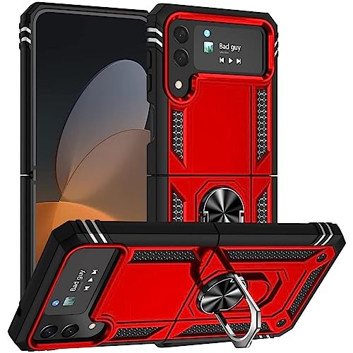 CoolGadget Defender Case für Samsung Galaxy Z Flip 4, Robuste Schutzhülle mit Ringhalter und Ständer, Rot CoolGadget Defender Case für Samsung Galaxy Z Flip 4, Robuste Schutzhülle mit Ringhalter und Ständer, Rot von CoolGadget