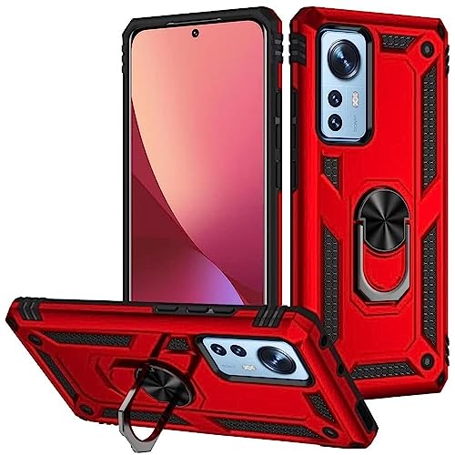 CoolGadget Defender Case für Xiaomi 12 Pro, Robuste Schutzhülle mit Ringhalter und Ständer, Rot CoolGadget Defender Case für Xiaomi 12 Pro, Robuste Schutzhülle mit Ringhalter und Ständer, Rot von CoolGadget