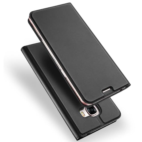 CoolGadget Flip Case für Samsung Galaxy A3 2017 (A320), Handyhülle PU Leder Schutzhülle mit Kartenfächern und Standfunktion, Schwarz von CoolGadget