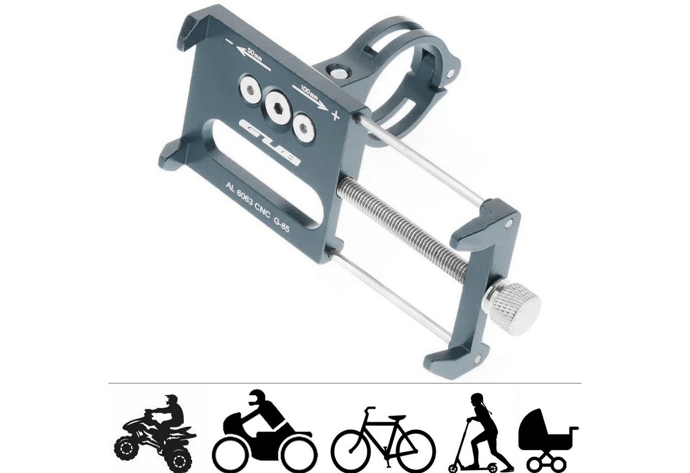CoolGadget GUB G85 Lenker Handy-Halterung, (bis 6,2 Zoll, Smartphone Handy Halter für Motorrad Bike Roller Scooter) von CoolGadget