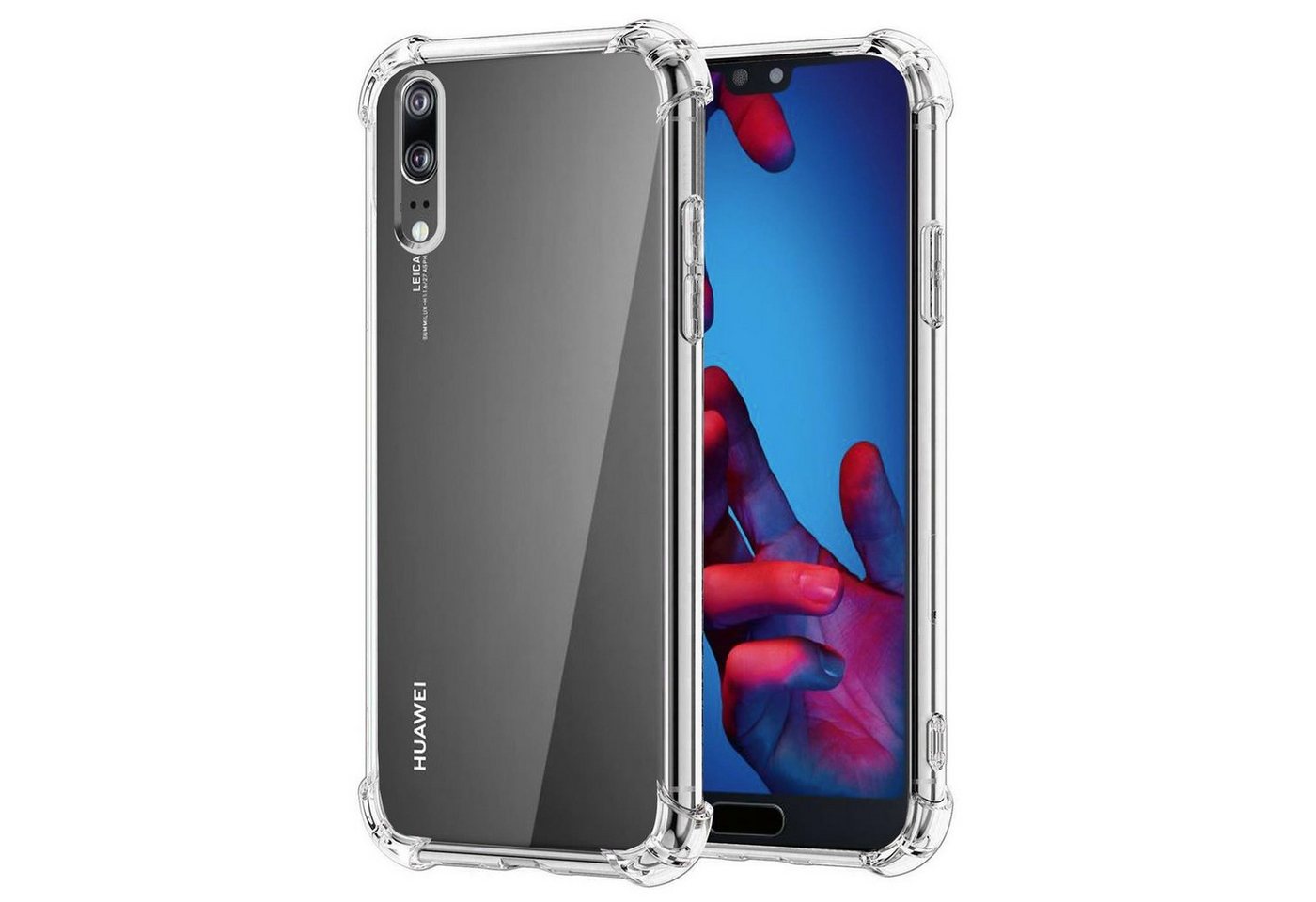 CoolGadget Handyhülle Anti Shock Rugged Case für Huawei P20 5,8 Zoll, Slim Cover mit Kantenschutz Schutzhülle für P20 Hülle Transparent CoolGadget Handyhülle Anti Shock Rugged Case für Huawei P20 5,8 Zoll, Slim Cover mit Kantenschutz Schutzhülle für P20 Hülle Transparent von CoolGadget
