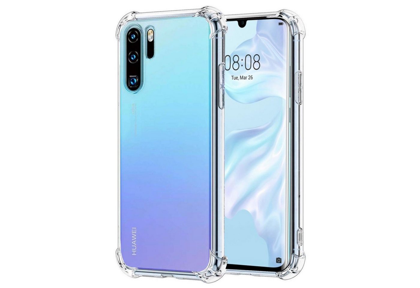 CoolGadget Handyhülle Anti Shock Rugged Case für Huawei P30 Pro 6,5 Zoll, Slim Cover mit Kantenschutz Schutzhülle für P30 Pro Hülle Transparent CoolGadget Handyhülle Anti Shock Rugged Case für Huawei P30 Pro 6,5 Zoll, Slim Cover mit Kantenschutz Schutzhülle für P30 Pro Hülle Transparent von CoolGadget