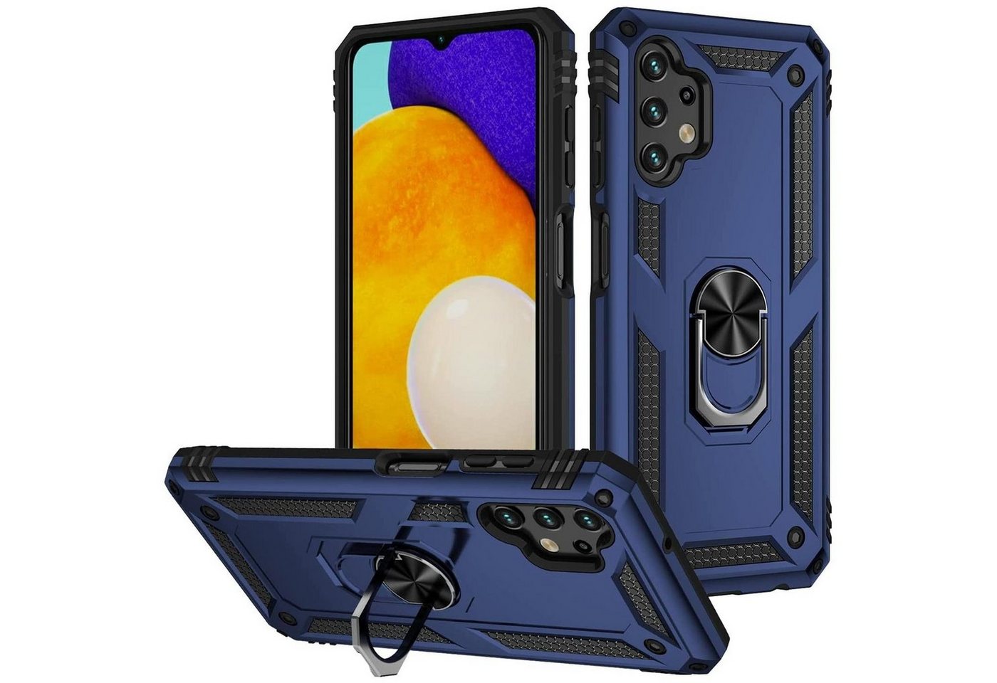 CoolGadget Handyhülle Armor Shield Case für Samsung Galaxy A13 4G 6,6 Zoll, Outdoor Cover mit Magnet Ringhalterung Handy Hülle für Samsung A13 4G von CoolGadget