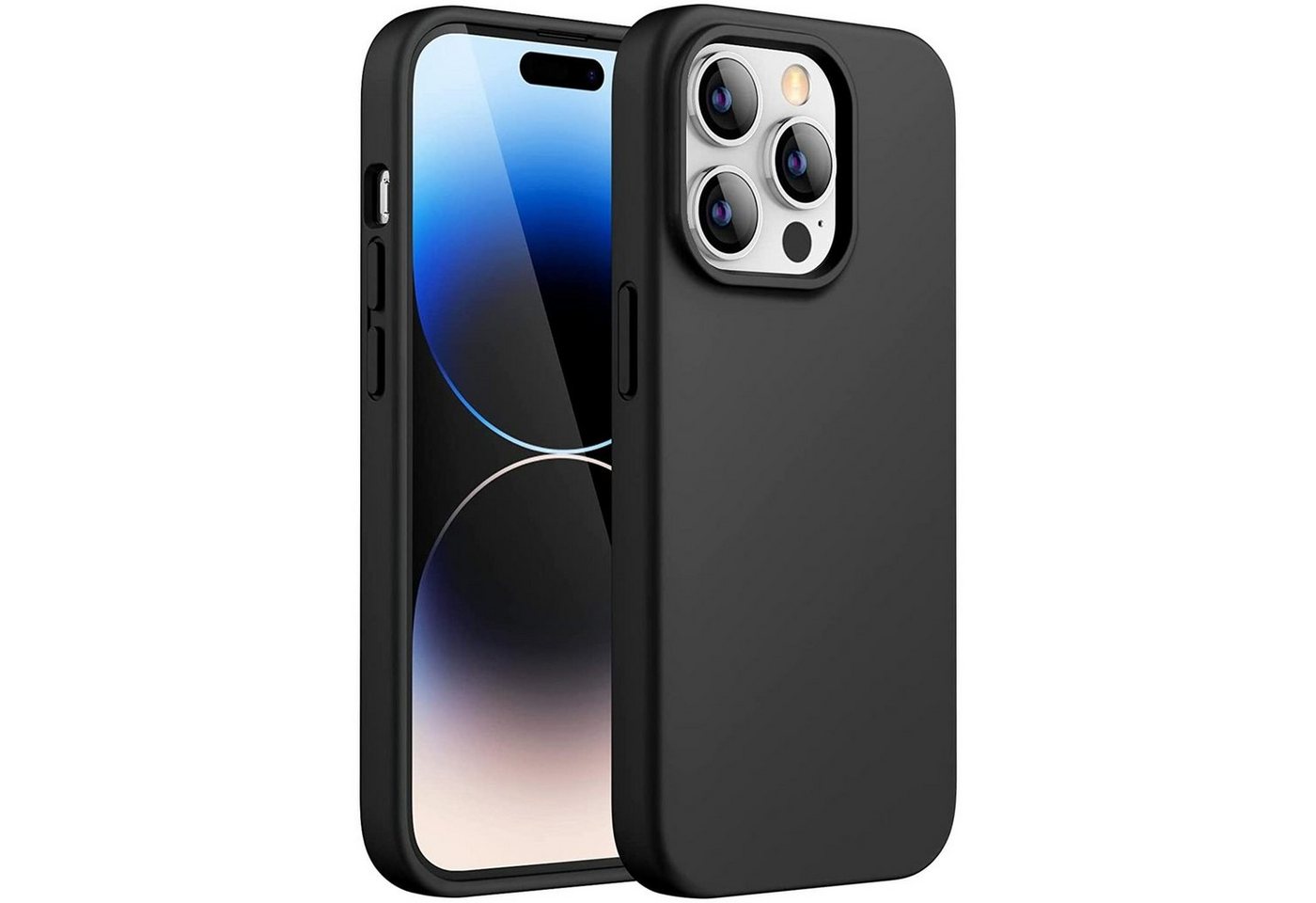 CoolGadget Handyhülle Black Series Handy Hülle für Apple iPhone 14 Pro 6,1 Zoll, Edle Silikon Schlicht Robust Schutzhülle für iPhone 14 Pro Hülle von CoolGadget