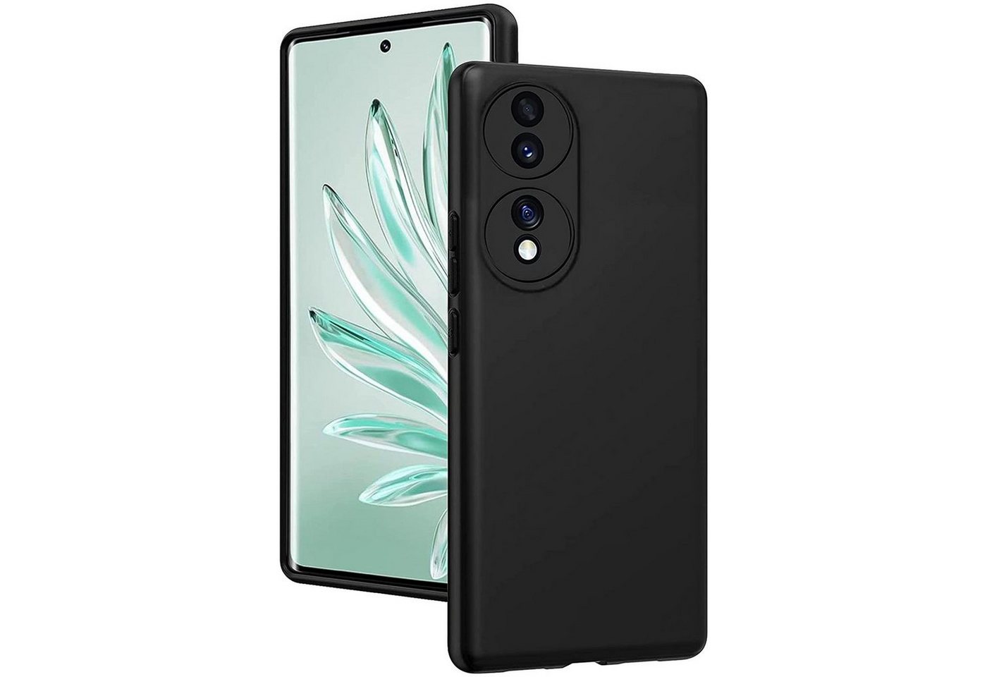 CoolGadget Handyhülle Black Series Handy Hülle für Honor 70 6,67 Zoll, Edle Silikon Schlicht Robust Schutzhülle für Honor 70 Hülle von CoolGadget