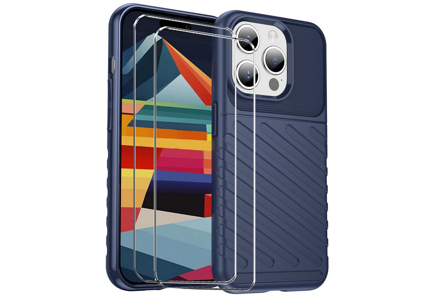CoolGadget Handyhülle Blau als 2in1 Schutz Cover Set für das Apple iPhone 13 Pro 6,1 Zoll, 2x Glas Display Schutz Folie + 1x TPU Case Hülle für iPhone 13 Pro CoolGadget Handyhülle Blau als 2in1 Schutz Cover Set für das Apple iPhone 13 Pro 6,1 Zoll, 2x Glas Display Schutz Folie + 1x TPU Case Hülle für iPhone 13 Pro von CoolGadget