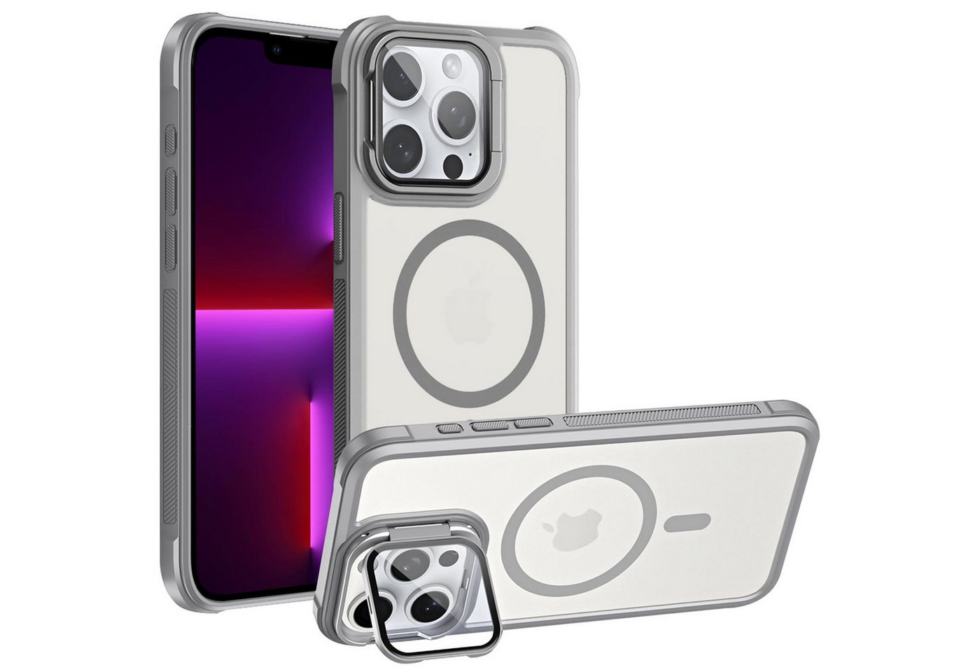 CoolGadget Handyhülle Hybrid CAM Handy Hülle für Apple iPhone 13 Pro Max 6,7 Zoll, Kameraschutzglas klappbar Schutzhülle Metallring für Magsafe Zubehör CoolGadget Handyhülle Hybrid CAM Handy Hülle für Apple iPhone 13 Pro Max 6,7 Zoll, Kameraschutzglas klappbar Schutzhülle Metallring für Magsafe Zubehör von CoolGadget