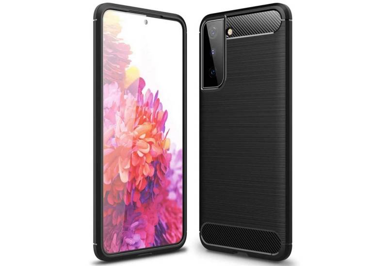 CoolGadget Handyhülle Carbon Handy Hülle für Samsung Galaxy S21 Plus 6,7 Zoll, robuste Telefonhülle Case Schutzhülle für Samsung S21+ 5G Hülle von CoolGadget