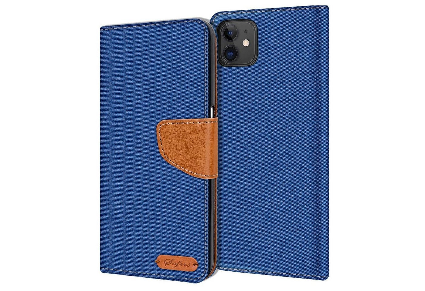 CoolGadget Handyhülle Denim Schutzhülle Flip Case für Apple iPhone 12 Mini 5,4 Zoll, Book Cover Handy Tasche Hülle für iPhone 12 Mini Klapphülle von CoolGadget