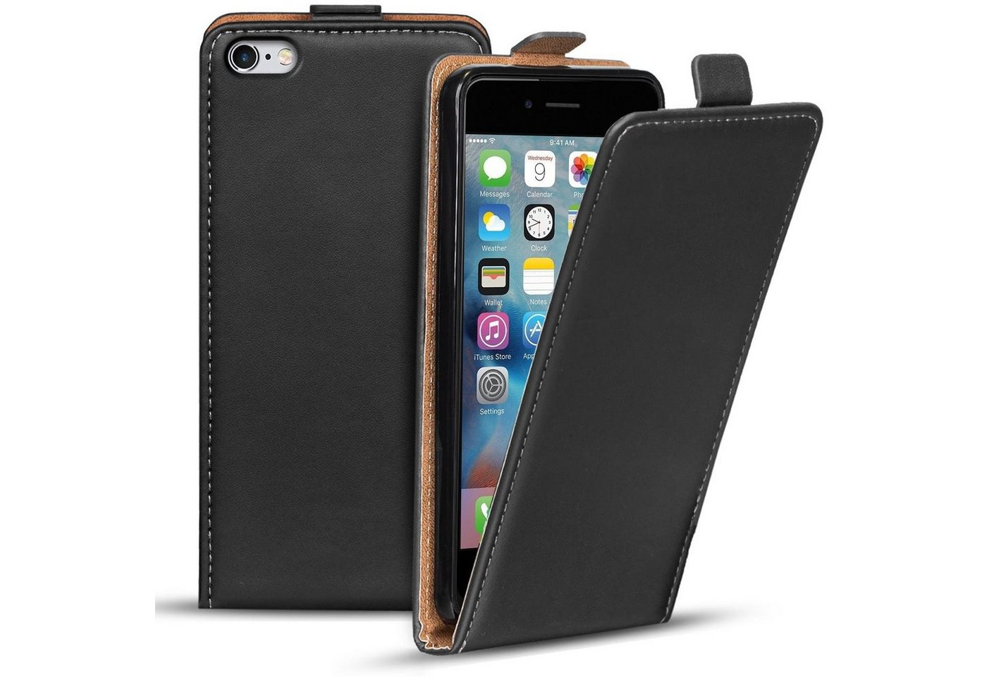 CoolGadget Handyhülle Denim Schutzhülle Flip Case für Apple iPhone 6 Plus / 6S Plus 5,5 Zoll, Book Cover Handy Tasche Hülle für iPhone 6 Plus Klapphülle von CoolGadget